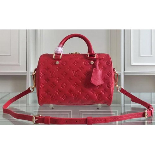 Louis Vuitton Monogram Empreinte Speedy Bandouliere 25 M91337 Red