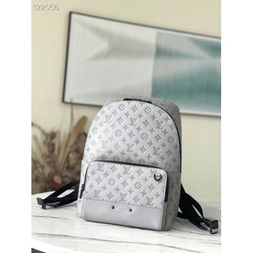 Louis Vuitton Monogram Shadow cuir de veau SAC À DOS M46105 gris
