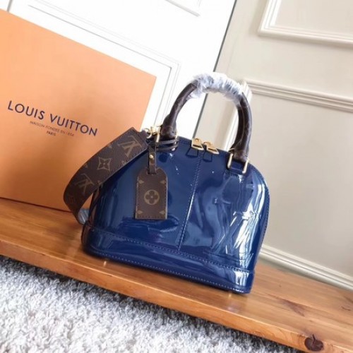 Louis Vuitton Monogramme Vernis ALMA BB M54704 Bleu