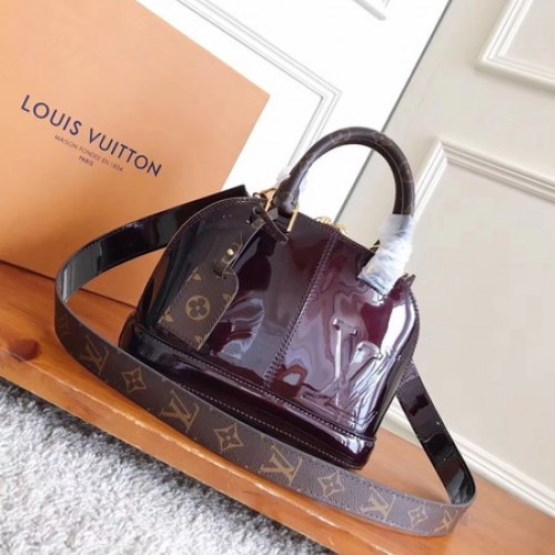 Louis Vuitton Monogramme Vernis ALMA BB M54704 Marron