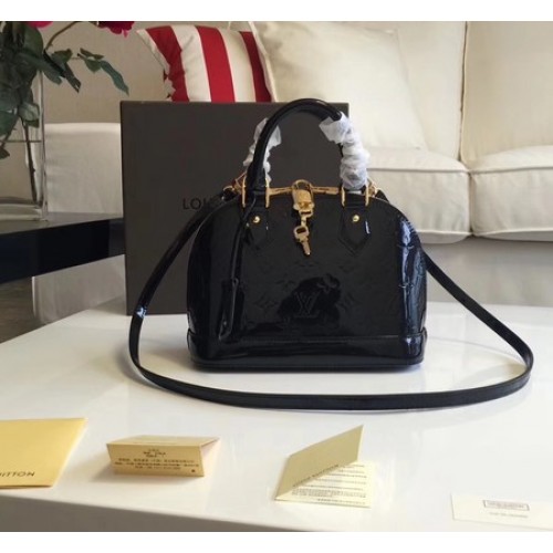 Louis Vuitton Monogramme Vernis Alma BB M91606 Noir