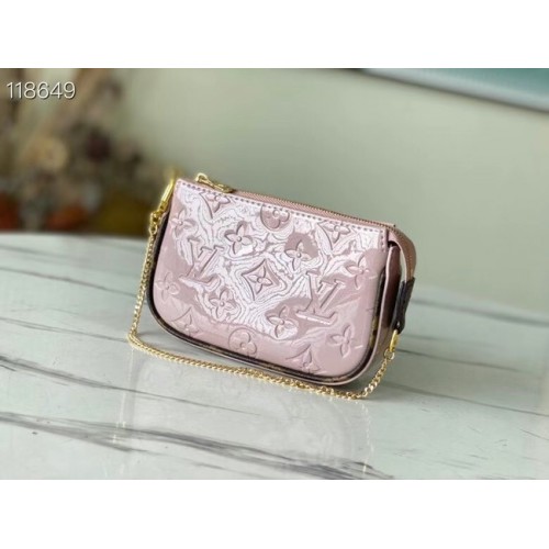 Louis Vuitton Monogram Vernis MINI POCHETTE ACCESSOIRES M58009 pink