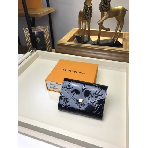 Louis Vuitton Monogram Vernis PORTEFEUILLE VICTORINE M62427 noir
