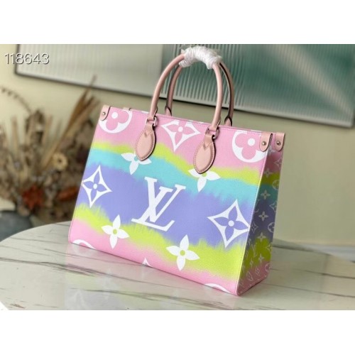 Louis Vuitton ONTHEGO MM M45118 Rose&Bleu