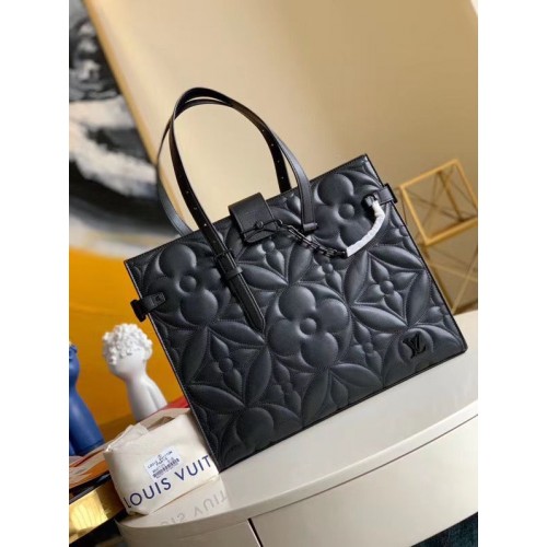 Louis Vuitton ONTHEGO Sac en cuir d'origine M60725 Noir