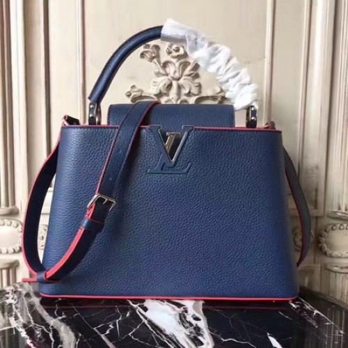 Louis Vuitton Cuir d'origine CAPUCINES PM M42450 Bleu