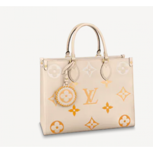 Louis Vuitton Original Onthego sac cabas moyen crème M45717 Orange Logo