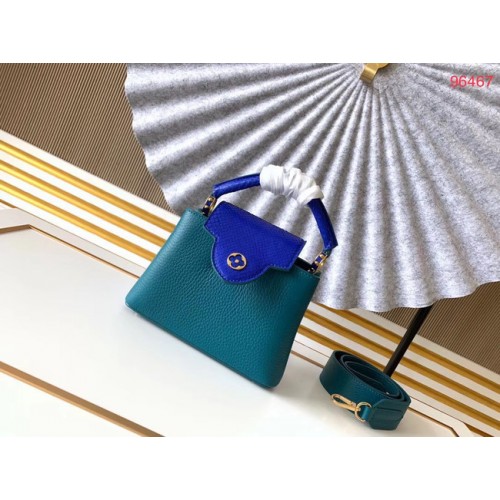 Louis Vuitton Cuir Taurillon Original CAPUCINES BB M95509 bleu