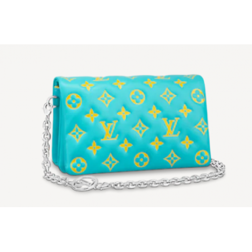 Louis Vuitton POCHETTE COUSSIN M80744 Mint Green Yellow