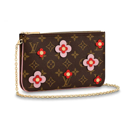 Louis Vuitton POCHETTE DOUBLE ZIP M63905 Rose Ballerine Rose