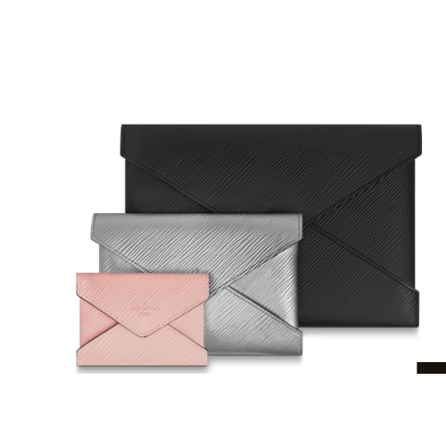 Louis Vuitton POCHETTE KIRIGAMI M64186 Noir Argent Rose