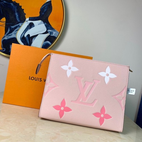 Louis Vuitton POCHETTE VOYAGE MM M80504 Rose Safran