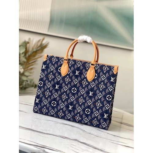 Louis Vuitton SINCE 1854 Onthego moyen cabas M57396 bleu