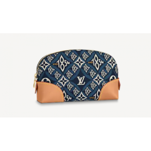 Louis Vuitton SINCE 1854 POCHETTE COSMETIQUE M80307 bleu