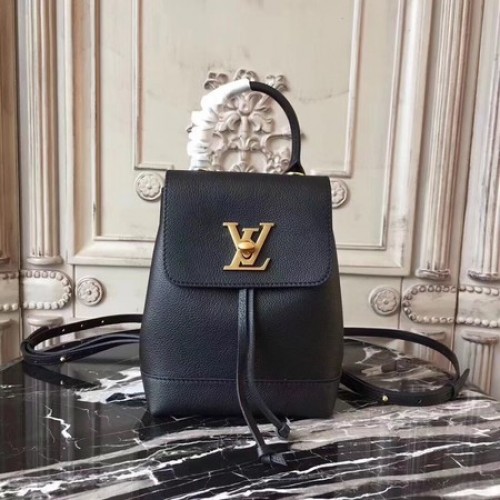 Louis Vuitton Veau Souple LOCKME SAC À DOS MINI M54573 Noir