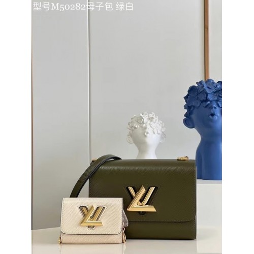 Louis Vuitton TWIST PM M59886 Kaki Quartz Blanc