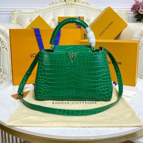 Louis Vuitton cuir de crocodile CAPUCINES M48866 vert