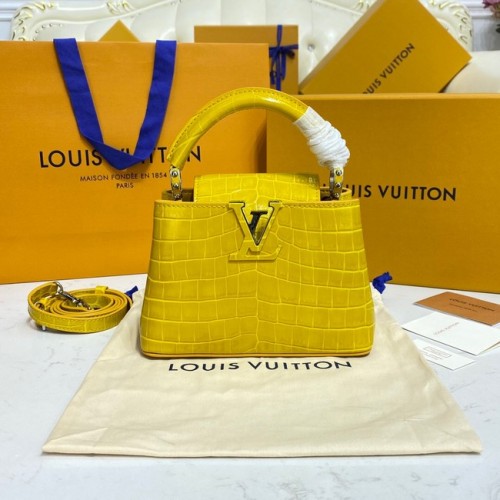 Louis Vuitton cuir de crocodile CAPUCINES MINI M81190 jaune