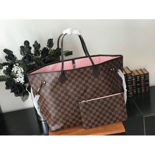 Toile Louis Vuitton originale Damier Ebene Neverfull GM N51106 Rouge