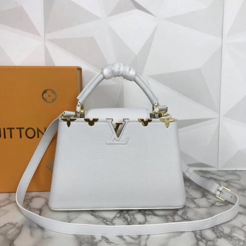 Louis Vuitton original élégant Capucines BB sacs M94517 blanc