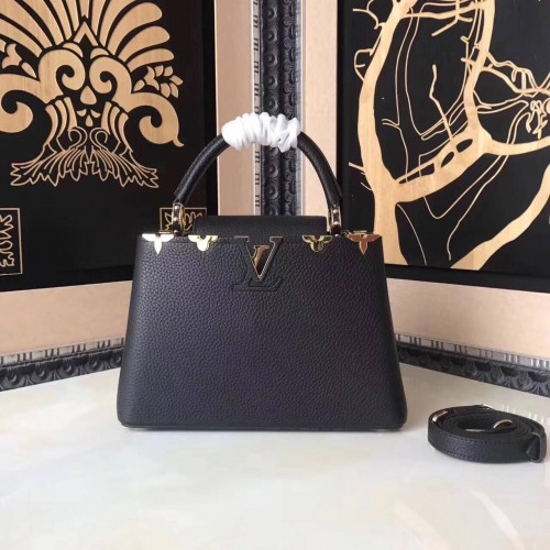 Louis Vuitton original élégant Capucines BB sacs M94517 noir