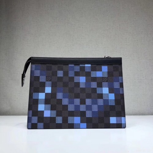 Louis Vuitton original POCHETTE VOYAGE MM N41696 bleu