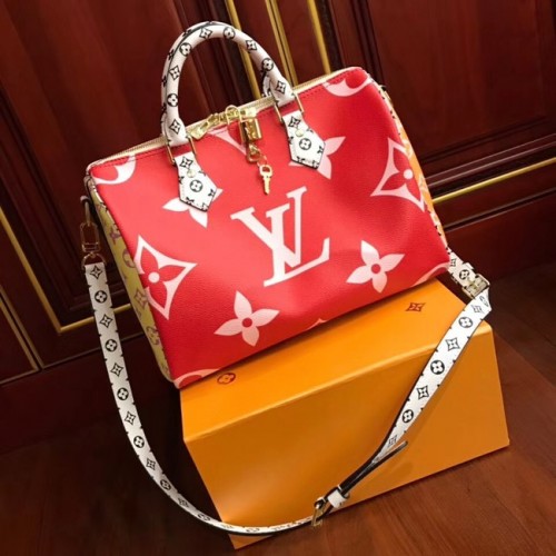 Louis Vuitton original SPEEDY 30 BANDOULIERE M40391 rouge