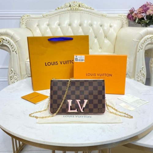 Louis vuitton Toile Damier Ebene POCHETTE DOUBLE ZIP M80084