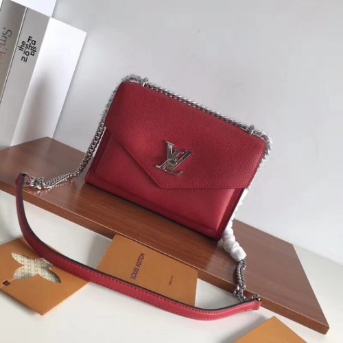 Louis vuitton Original Sac de soirée en cuir Pochette Love Note MYLOCKME BB M51418 rouge