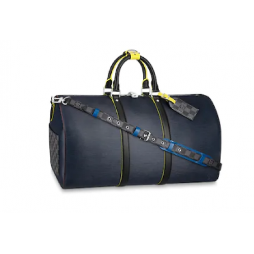 Louis vuitton original KEEPALL BANDOULIERE 50 M55149 bleu