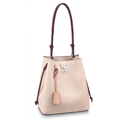 Louis vuitton original LOCKME SEAU M53584 Rose Soie Quartz Calla