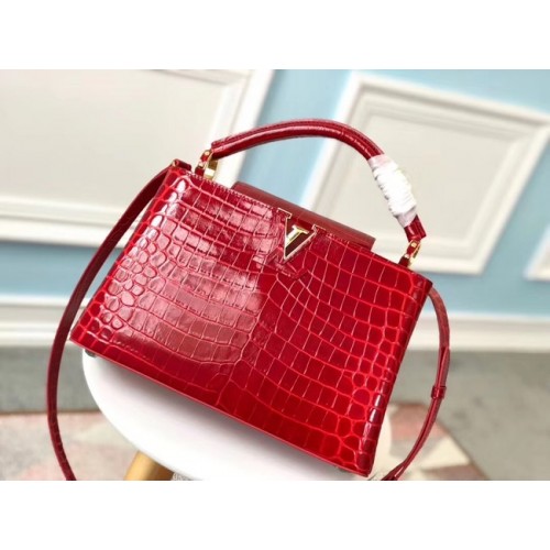 Louis vuitton original crocodile CAPUCINES PM N93163 rouge