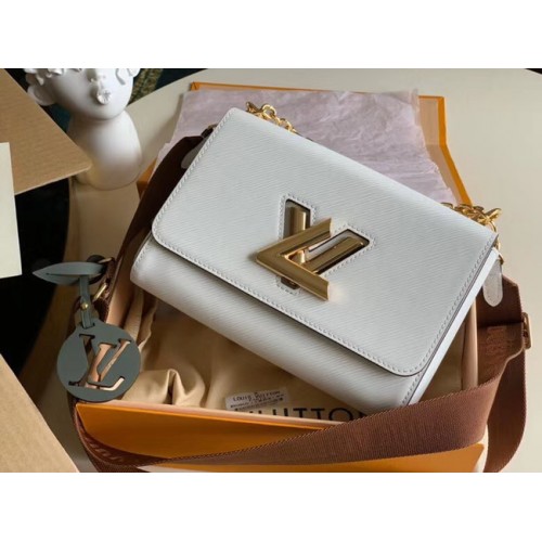 Louis vuitton original cuir épi TWIST M50280 blanc