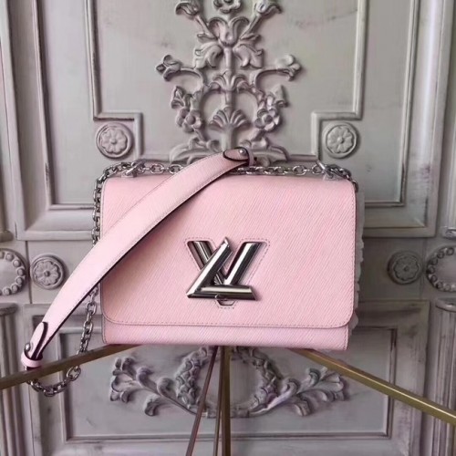 Cuir épi original Louis Vuitton TWIST MM M50332 rose