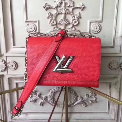 Cuir épi original Louis Vuitton TWIST MM M50332 rouge