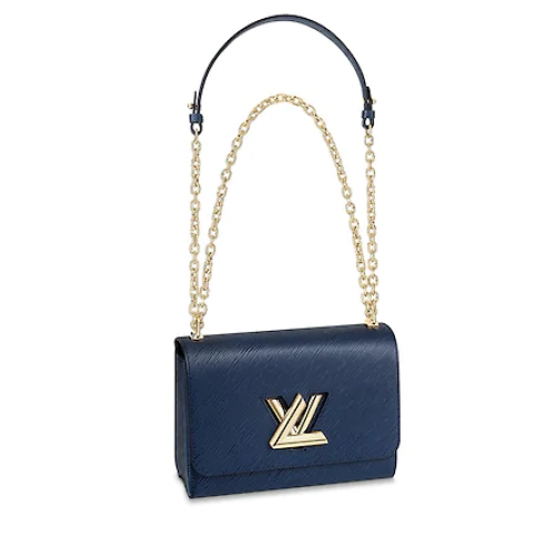 Louis vuitton original cuir épi TWIST MM M52870 bleu