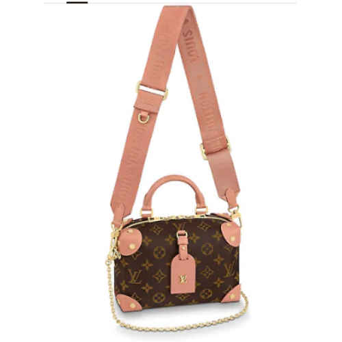 Cuir d'origine Louis Vuitton PETITE MALLE SOUPLE M45531 Pêche