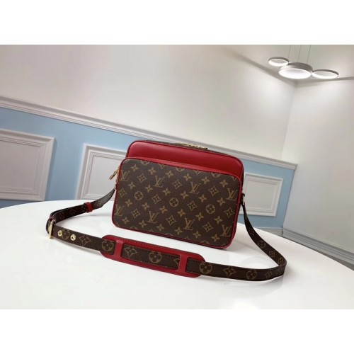 Sac à bandoulière en toile monogram originale Louis Vuitton M51478 rouge