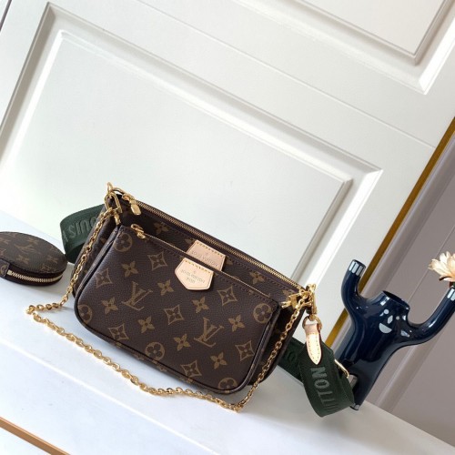 Sac à bandoulière en toile monogram original Louis Vuitton MULTI-POCHETTE ACCESSOIRES M44813 Vert