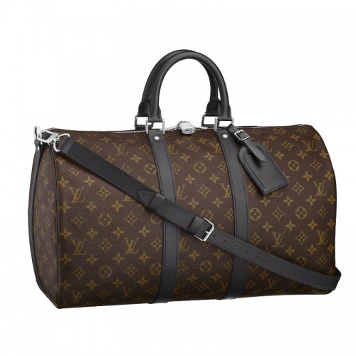 Louis Vuitton Monogram Macassar Toile Keepall 45 Strap M56711