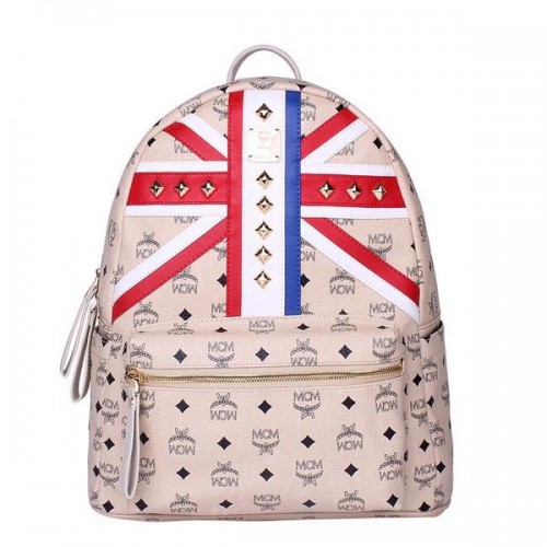 MCM Medium Drapeau du Royaume-Uni Sac à Dos MC5173 Beige