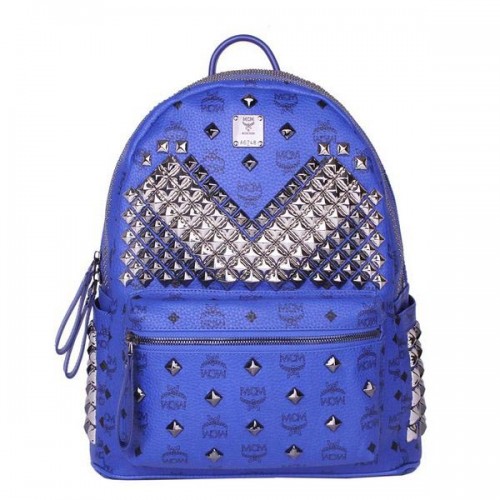 MCM Sac à dos à clous avant Stark Medium MC4237 Bleu