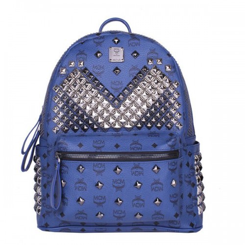 MCM Sac à dos à clous avant Stark Medium MC4237 Royal