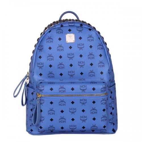 MCM Medium Top Studs Sac à Dos MC4232 Bleu