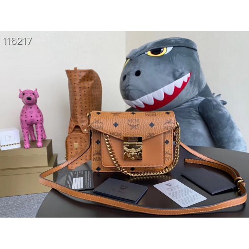 MCM Sac à Bandoulière Cuir de Veau 96857 Camel