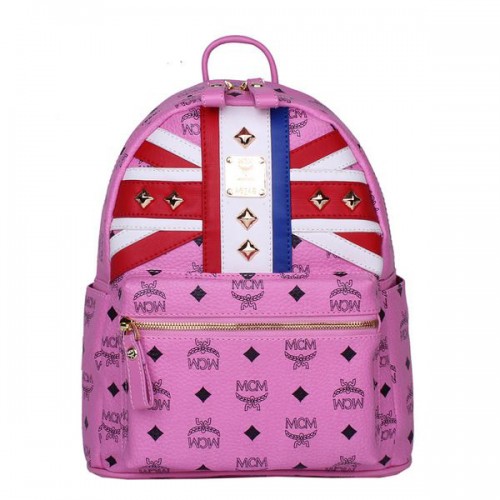 MCM Petit drapeau du Royaume-Uni Sac à dos MC5173S Rose