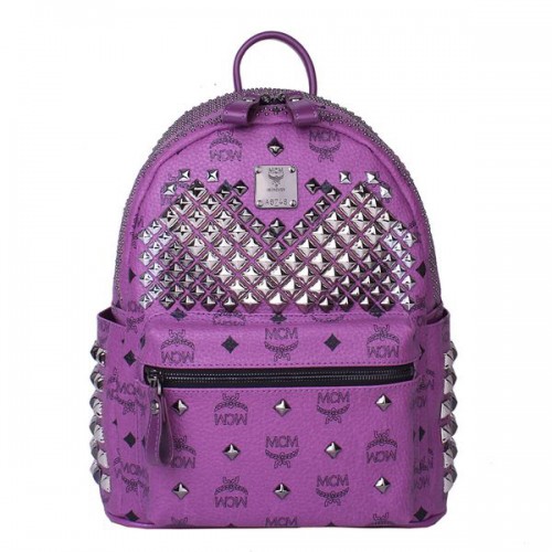 MCM Petit Sac à Dos Stark Front Studs MC4237S Violet