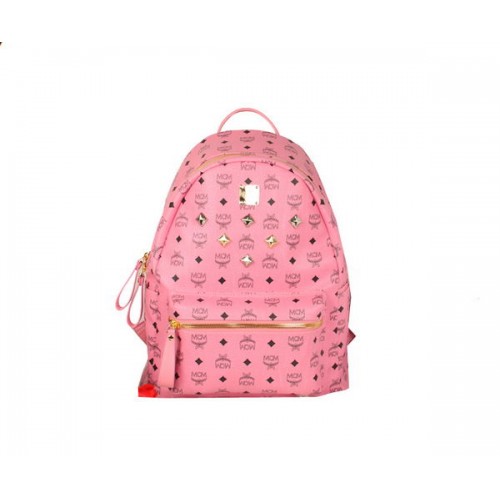 MCM Stark Sac à Dos Jumbo en Cuir de Veau 8006 Rose