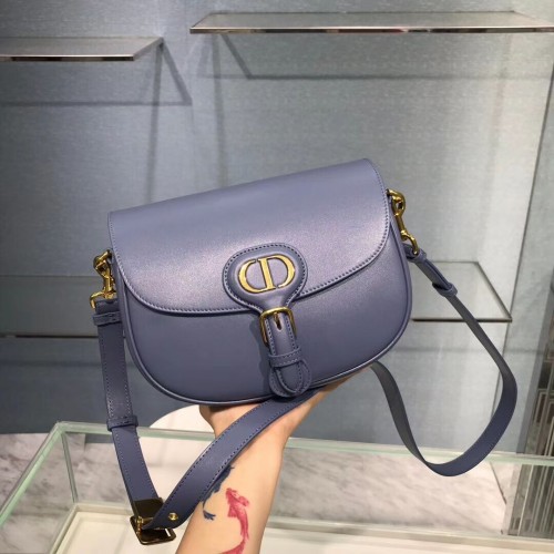 SAC BOBBY DIOR MOYEN Veau Box M9319 Bleu Royal