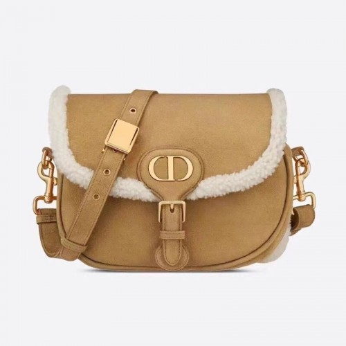 SAC DIOR BOBBY MOYEN Mouton Camel M9319U